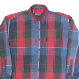 CHAPS RALPH LAUREN Mens Shirt Red 90s Check Long Sleeve L