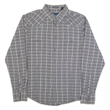 NAUTICA Athletic Fit Mens Shirt Black Check Long Sleeve XL