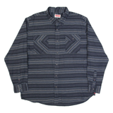 WRANGLER Mens Shirt Blue Striped Long Sleeve XL
