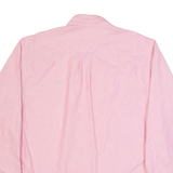IZOD LACOSTE Mens Plain Shirt Pink Long Sleeve M