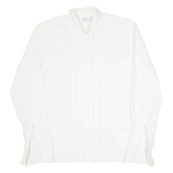 LINEA HB Mens Formal Shirt White 90s Long Sleeve L