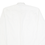 LINEA HB Mens Formal Shirt White 90s Long Sleeve L