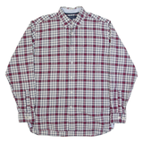 TOMMY HILFIGER Mens Shirt Red Check Long Sleeve M