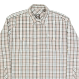 TIMBERLAND Mens Shirt Beige Check Long Sleeve L