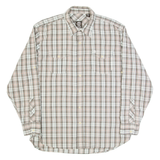 TIMBERLAND Mens Shirt Beige Check Long Sleeve L