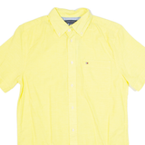 TOMMY HILFIGER Mens Plain Shirt Yellow S