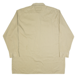 DICKIES Tall Mens Worker Shirt Beige Long Sleeve 2XL