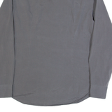 TOMMY HILFIGER Fitted Mens Plain Shirt Grey Long Sleeve M