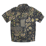 PULL & BEAR Mens Shirt Black Paisley XS