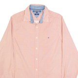 TOMMY HILFIGER Slim Fit Mens Shirt Red Check Long Sleeve M