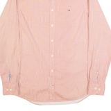 TOMMY HILFIGER Slim Fit Mens Shirt Red Check Long Sleeve M