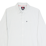 QUIKSILVER Mens Plain Shirt Grey Long Sleeve S