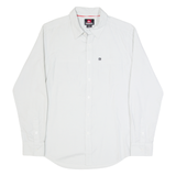 QUIKSILVER Mens Plain Shirt Grey Long Sleeve S