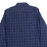 TOMMY HILFIGER New York Fit Mens Shirt Blue Check Long Sleeve L