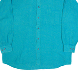 HERREN GLOBUS Mens Shirt Blue 90s Check Long Sleeve M