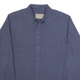 JOOP! Mens Shirt Blue Check Long Sleeve L