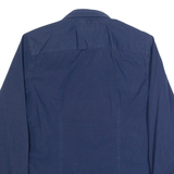 TOMMY JEANS Slim Fit Mens Plain Shirt Blue Long Sleeve M