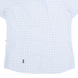 JACK WOLFSKIN Womens Shirt Blue Gingham UK 12