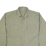 Mens Plain Shirt Blue Long Sleeve XL