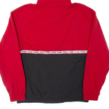 TOMMY HILFIGER Mens Puffer Jacket Red Hooded Colourblock S