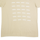 ADIDAS Mens T-Shirt Beige L