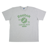 REEBOK Mens T-Shirt Grey USA 2XL