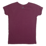 ADIDAS Womens T-Shirt Maroon S