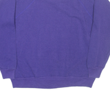 MORNING SUN Floral Womens Sweatshirt Purple Collared S