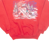 NORTHERN REFLECTIONS Womens Sweatshirt Red 90s M