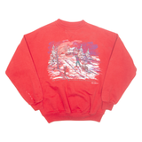 NORTHERN REFLECTIONS Womens Sweatshirt Red 90s M
