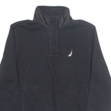 NAUTICA Mens Sweatshirt Black Button Neck S