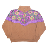 MORSLY Womens Sweatshirt Brown 1/4 Zip L