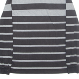 CHAPS Striped Mens Sweatshirt Black 1/4 Zip L