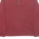 NAUTICA Mens Sweatshirt Maroon 1/4 Zip XL