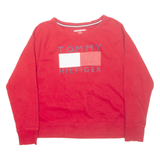 TOMMY HILFIGER Womens Sweatshirt Red L