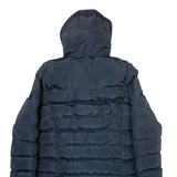 KANGOL Womens Puffer Jacket Blue Hooded UK 8