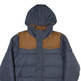 KANGOL Mens Puffer Jacket Grey Hooded M