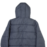 KANGOL Mens Puffer Jacket Grey Hooded M