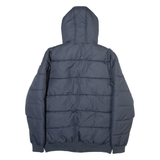 KANGOL Mens Puffer Jacket Grey Hooded M