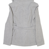 ZARA Womens Overcoat Jacket Grey Wool Hooded XS
