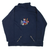 Womens Sweatshirt Blue 1/4 Zip XL