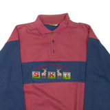 GRAFF LINE Glacier National Park Mens Sweatshirt Red Button Neck L