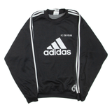 ADIDAS FC Develier Mens Sweatshirt Black Crew Neck L