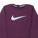 NIKE Cropped Womens Sweatshirt Purple Crew Neck M