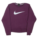 NIKE Cropped Womens Sweatshirt Purple Crew Neck M