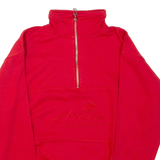 TOP SPIRIT OF SWITZERLAND Mens Sweatshirt Red 1/4 Zip L