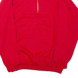 TOP SPIRIT OF SWITZERLAND Mens Sweatshirt Red 1/4 Zip L