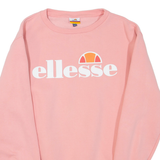 ELLESSE Womens Sweatshirt Pink Crew Neck UK 10