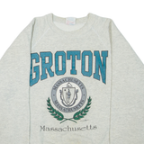 HANES ACTIVEWEAR Massachusetts Mens Sweatshirt Grey Crew Neck USA L