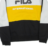 FILA Colourblock Mens Sweatshirt Black Crew Neck M